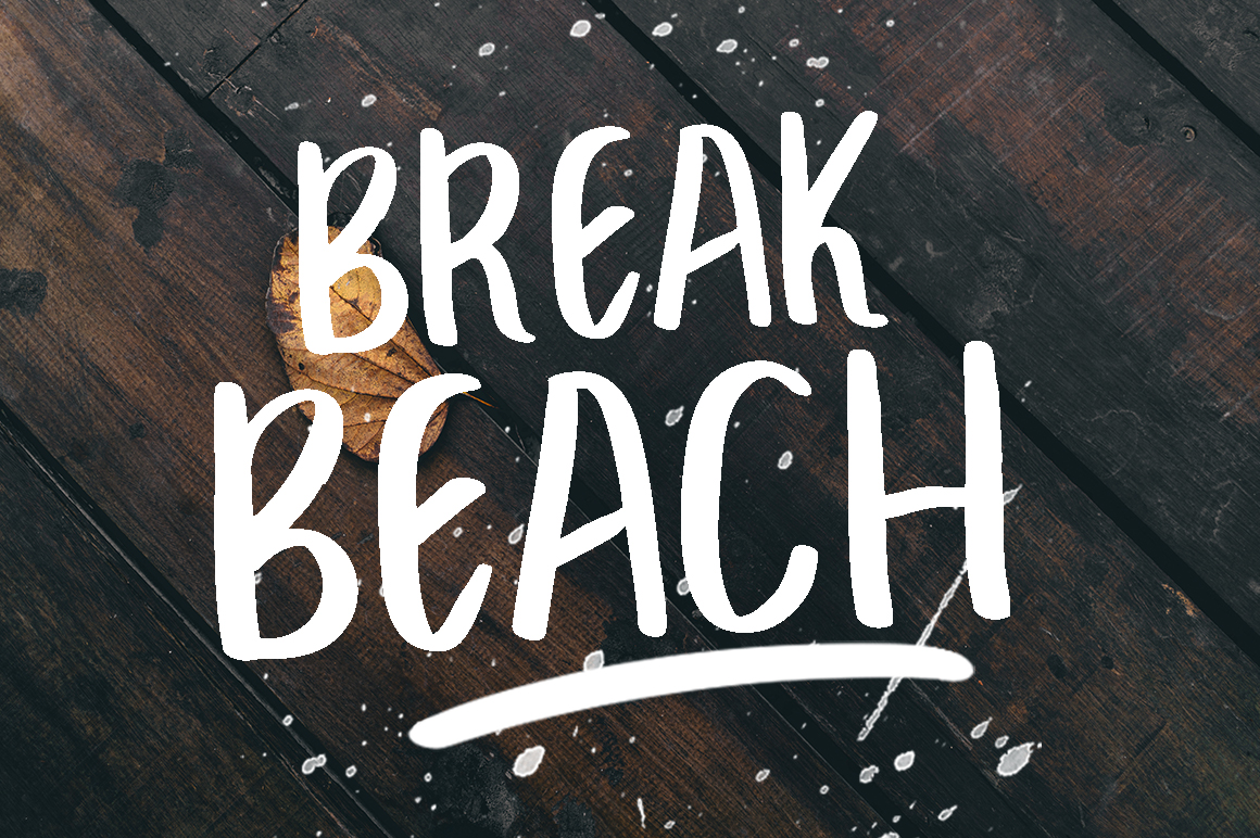 Break Beach: The Brush Font That Makes Handmade Products Shine