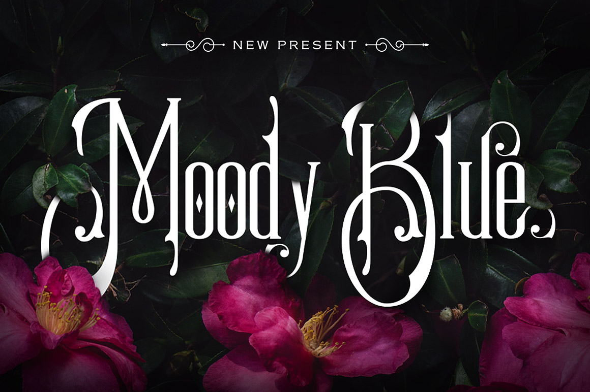 Moody Blue Font: Vintage Charm for Handmade Products