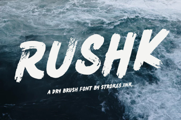Rushk: A Unique Dry Brush Display Font for Handmade Branding